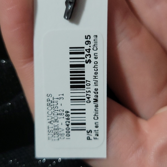 Dynamite, black bodysuit, size small - Picture 2 of 2